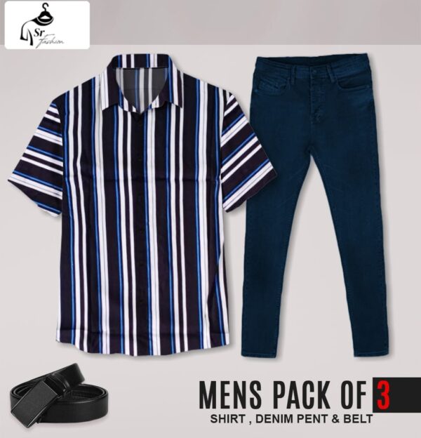 PACK OF 3  LUNCHING MEN  PENT,  SHIRT & BELT - Image 4
