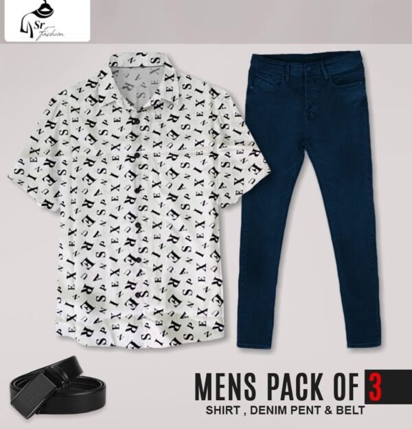 PACK OF 3  LUNCHING MEN  PENT,  SHIRT & BELT - Image 5