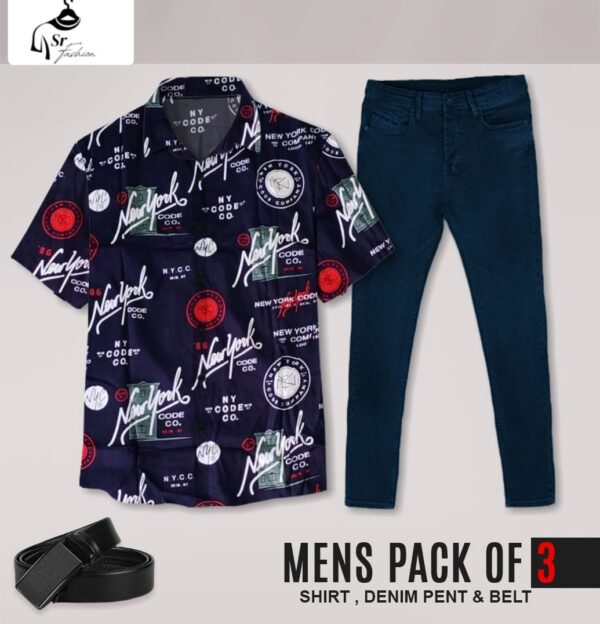 PACK OF 3  LUNCHING MEN  PENT,  SHIRT & BELT - Image 7