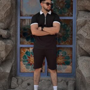 Zipper Short Suit