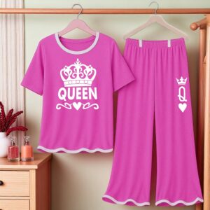 Pink 2 piece Trendy lounge wear for Women