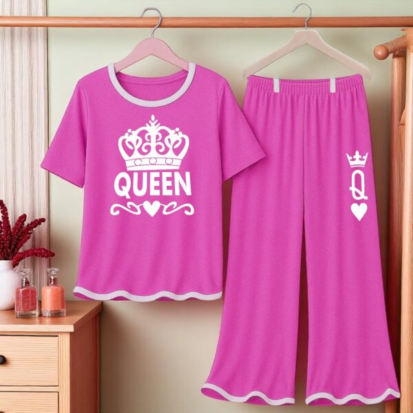 Pink 2 piece Trendy lounge wear for Women