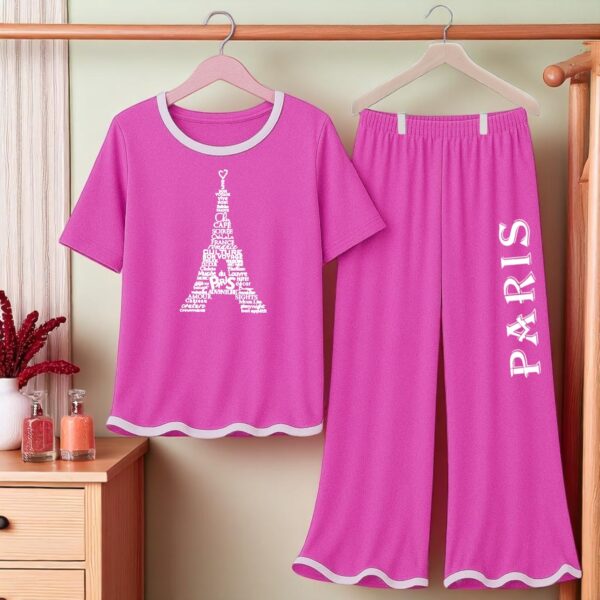 Pink 2 piece Trendy lounge wear for Women - Image 6